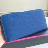 Hermes Blue Clemence Azap Zipped Wallet - Image 4