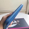 Hermes Blue Clemence Azap Zipped Wallet - Image 5