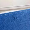 Hermes Blue Clemence Azap Zipped Wallet - Image 6