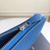 Hermes Blue Clemence Azap Zipped Wallet - Image 7