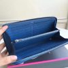 Hermes Blue Clemence Azap Zipped Wallet - Image 8
