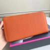 Hermes Orange Clemence Azap Zipped Wallet - Image 2