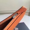 Hermes Orange Clemence Azap Zipped Wallet - Image 7