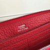 Hermes Red Clemence Azap Zipped Wallet - Image 4