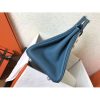 Hermes Blue Jean Clemence Birkin 25cm Handmade Bag - Image 4