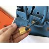 Hermes Blue Jean Clemence Birkin 25cm Handmade Bag - Image 9