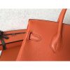 Hermes Orange Clemence Birkin 25cm Handmade Bag - Image 2