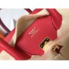 Hermes Red Clemence Birkin 25cm Handmade Bag - Image 3