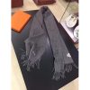 Hermes Grey Rayure Banquier Muffler Stole - Image 4