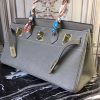 Hermes Lin Blue JPG Birkin 42cm Shoulder Bag - Image 4