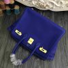 Hermes Birkin 30cm 35cm Bag In Electric Blue Clemence Leather - Image 9