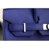 Hermes Birkin 30cm 35cm Bag In Electric Blue Clemence Leather - Image 6