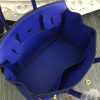 Hermes Birkin 30cm 35cm Bag In Electric Blue Clemence Leather - Image 3