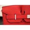 Hermes Birkin 30cm 35cm Bag In Red Clemence Leather - Image 9