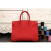 Hermes Birkin 30cm 35cm Bag In Red Clemence Leather - Image 2