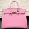 Hermes Birkin 30cm 35cm Bag In Pink Clemence Leather - Image 7