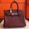 Hermes Bordeaux Epsom Birkin 30cm Handmade Bag - Image 3