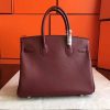Hermes Bordeaux Epsom Birkin 30cm Handmade Bag - Image 6
