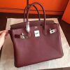 Hermes Bordeaux Epsom Birkin 30cm Handmade Bag - Image 8