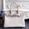 Hermes Birkin 30cm 35cm Bag In White Clemence Leather - Image 6