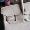 Hermes Birkin 30cm 35cm Bag In White Clemence Leather - Image 4