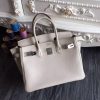 Hermes Birkin 30cm 35cm Bag In White Clemence Leather - Image 3