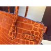 Hermes Birkin 30cm 35cm Bag In Orange Crocodile Leather - Image 5