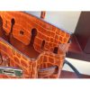 Hermes Birkin 30cm 35cm Bag In Orange Crocodile Leather - Image 8