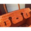 Hermes Birkin 30cm 35cm Bag In Orange Crocodile Leather - Image 9
