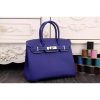 Hermes Birkin 30cm 35cm Bag In Electric Blue Epsom Leather - Image 6