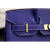 Hermes Birkin 30cm 35cm Bag In Electric Blue Epsom Leather - Image 5