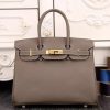 Hermes Birkin 30cm 35cm Bag In Etoupe Epsom Leather - Image 6