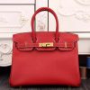 Hermes Birkin 30cm 35cm Bag In Red Epsom Leather - Image 6