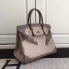 Hermes Bicolor Birkin Ghillies 30cm In Beige Swift Leather - Image 3