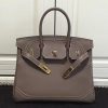 Hermes Birkin Ghillies 30cm In Etoupe Swift Leather - Image 8