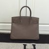 Hermes Birkin Ghillies 30cm In Etoupe Swift Leather - Image 7