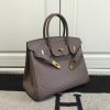 Hermes Birkin Ghillies 30cm In Etoupe Swift Leather - Image 3