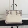 Hermes Birkin Ghillies 30cm In Ivory Swift Leather - Image 9