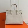 Hermes Birkin Ghillies 30cm In White Swift Leather - Image 5