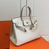 Hermes Birkin Ghillies 30cm In White Swift Leather - Image 4