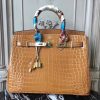 Hermes Birkin 30cm 35cm Bag In Camarel Crocodile Leather - Image 2