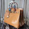 Hermes Birkin 30cm 35cm Bag In Camarel Crocodile Leather - Image 5