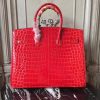 Hermes Birkin 30cm 35cm Bag In Cherry Crocodile Leather - Image 7