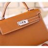 Hermes Brown Epsom Kelly Mini II 20cm Handmade Bag - Image 2