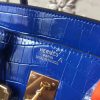 Hermes Birkin 30cm 35cm Bag In Blue Electric Crocodile Leather - Image 8