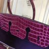 Hermes Birkin 30cm 35cm Bag In Fuchsia Crocodile Leather - Image 2