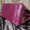 Hermes Birkin 30cm 35cm Bag In Fuchsia Crocodile Leather - Image 4