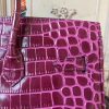 Hermes Birkin 30cm 35cm Bag In Fuchsia Crocodile Leather - Image 9