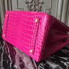 Hermes Birkin 30cm 35cm Bag In Rose Red Crocodile Leather - Image 7