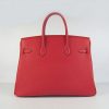 Hermes Birkin 30cm 35cm Bag In Red Togo Leather - Image 3